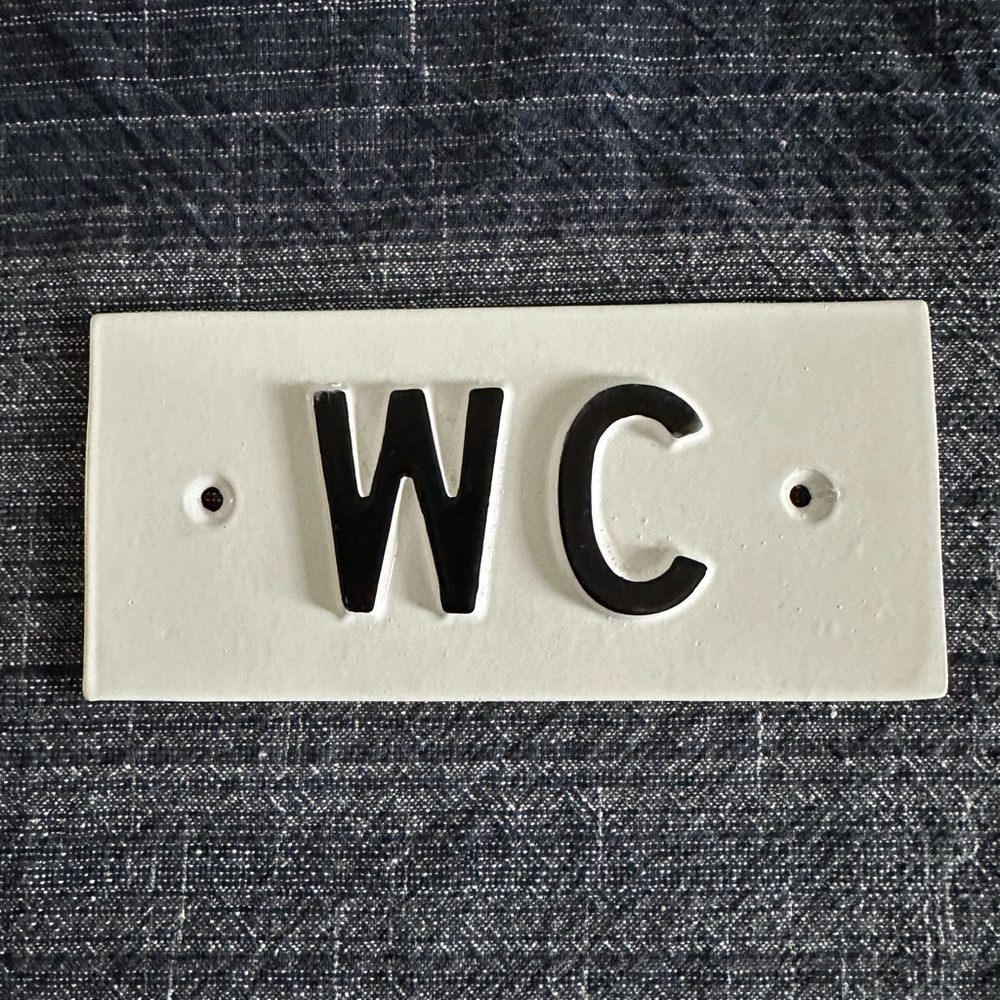 Hearth & Hand Ceramic WC Sign